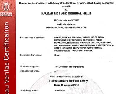 BRCS Certificate